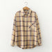 Women Shirt Plaid Oversize Turn-down Collar Leisure Fashion Loose Tops