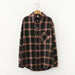 Women Shirt Plaid Oversize Turn-down Collar Leisure Fashion Loose Tops