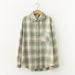 Women Shirt Plaid Oversize Turn-down Collar Leisure Fashion Loose Tops