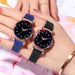Ladies Magnetic Starry Wristwatch Women Fashion Diamond Luxury Watches