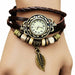 Women's Casual Vintage Wristwatch Multilayer Leather Bracelet Wrist Watch