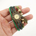 Women's Casual Vintage Wristwatch Multilayer Leather Bracelet Wrist Watch