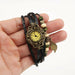 Women's Casual Vintage Wristwatch Multilayer Leather Bracelet Wrist Watch