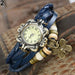 Women's Casual Vintage Wristwatch Multilayer Leather Bracelet Wrist Watch