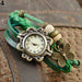 Women's Casual Vintage Wristwatch Multilayer Leather Bracelet Wrist Watch