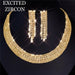 Women's Exquisite Jewelry Set Zircon Stud Earrings Necklace Jewelry