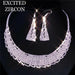 Women's Exquisite Jewelry Set Zircon Stud Earrings Necklace Jewelry