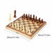 Wooden Chess Set Foldable Magnetic Large Board Portable Travel Board Game