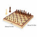 Wooden Chess Set Foldable Magnetic Large Board Portable Travel Board Game
