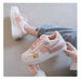Little Daisy Sports Shoes White Flower Printed Shoes Woman Sneakers