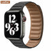Leather Link Strap 44mm 42mm 40mm 38mm Watchabnd Magnetic Loop Bracelet