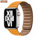 Leather Link Strap 44mm 42mm 40mm 38mm Watchabnd Magnetic Loop Bracelet