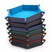 Foldable Dice Tray Box PU Leather Folding Hexagon Coin Square Tray Dice Box
