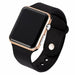 New LED Digital Watch Silicone Band Women Men Wristwatch
