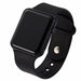 New LED Digital Watch Silicone Band Women Men Wristwatch