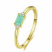 Luxury Stelring Silver Green Tourmaline Fashion Finger Rings Women Fine Jewelry