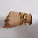 Punk Curb Cuban Chain Bracelets Set Women Thick Gold Color Charm Bracelets Jewelry