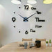 Mini DIY Wall Clock 3D Mirror Creative Acrylic Wall Sticker Home Decor