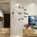 Mini DIY Wall Clock 3D Mirror Creative Acrylic Wall Sticker Home Decor
