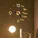 Mini DIY Wall Clock 3D Mirror Creative Acrylic Wall Sticker Home Decor