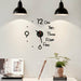 Mini DIY Wall Clock 3D Mirror Creative Acrylic Wall Sticker Home Decor