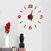 Mini DIY Wall Clock 3D Mirror Creative Acrylic Wall Sticker Home Decor