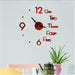Mini DIY Wall Clock 3D Mirror Creative Acrylic Wall Sticker Home Decor