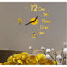 Mini DIY Wall Clock 3D Mirror Creative Acrylic Wall Sticker Home Decor