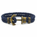Anchor Bracelet Nylon Navy Blue Men Women Bracelet Brass Anchor