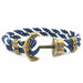 Anchor Bracelet Nylon Navy Blue Men Women Bracelet Brass Anchor