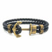 Anchor Bracelet Nylon Navy Blue Men Women Bracelet Brass Anchor