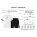 Men Patchwork Casual T-Shirt Shorts Set Quick-Dry Sportswear 2 Pic Set