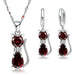 925 Sterling Silver  Cubic Zirconia Cat Kitty Necklace Pendant Earrings Jewelry Set