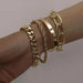 Punk Curb Cuban Chain Bracelets Set Women Thick Gold Color Charm Bracelets Jewelry