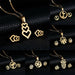 Stainless Steel Jewelry Sets Women Unique Design Necklace Earrings Wedding Jewelry