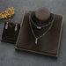 Trendy Necklace Earrings Ring Sets Women Fashion Stackable Necklace Jewelry Set