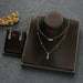Trendy Necklace Earrings Ring Sets Women Fashion Stackable Necklace Jewelry Set