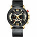 Casual Fashion Sports Watches Men Luxury Military Leather Wristwatch