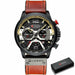 Casual Fashion Sports Watches Men Luxury Military Leather Wristwatch
