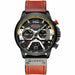 Casual Fashion Sports Watches Men Luxury Military Leather Wristwatch