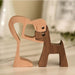 Wood Craft Figurine Desktop Table Ornament Carving Creative Home Office Decoration Pet sculpture