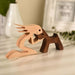 Wood Craft Figurine Desktop Table Ornament Carving Creative Home Office Decoration Pet sculpture