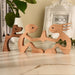 Wood Craft Figurine Desktop Table Ornament Carving Creative Home Office Decoration Pet sculpture