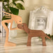 Wood Craft Figurine Desktop Table Ornament Carving Creative Home Office Decoration Pet sculpture