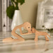Wood Craft Figurine Desktop Table Ornament Carving Creative Home Office Decoration Pet sculpture