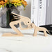 Wood Craft Figurine Desktop Table Ornament Carving Creative Home Office Decoration Pet sculpture