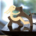 Wood Craft Figurine Desktop Table Ornament Carving Creative Home Office Decoration Pet sculpture
