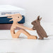 Wood Craft Figurine Desktop Table Ornament Carving Creative Home Office Decoration Pet sculpture
