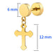 Punk Gothic Stainless Steel Stud Earrings Cross Round Dumbbell Fashion Unisex Jewelry