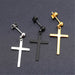Punk Gothic Stainless Steel Stud Earrings Cross Round Dumbbell Fashion Unisex Jewelry